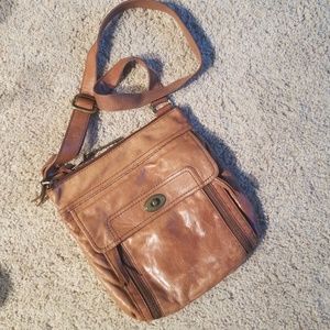 Fossil genuine leather crossbody bag